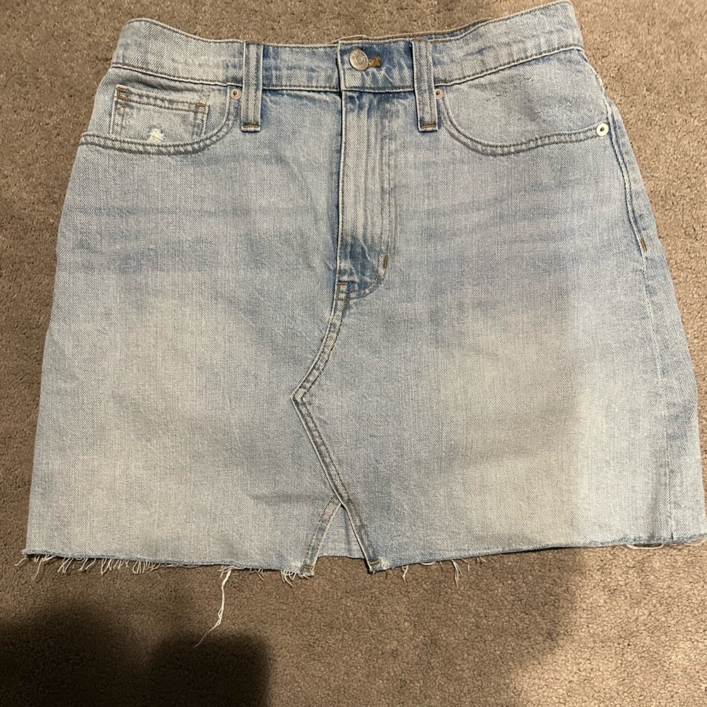 Madewell Rigid Denim A Line Mini Skirt 28